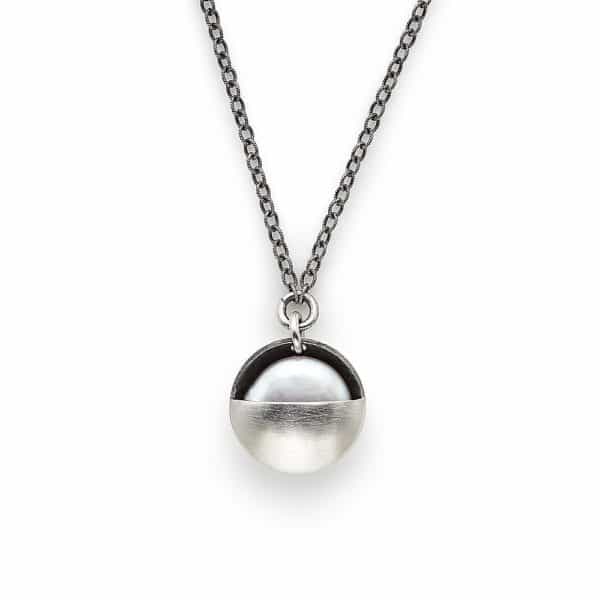 cupped moon necklace