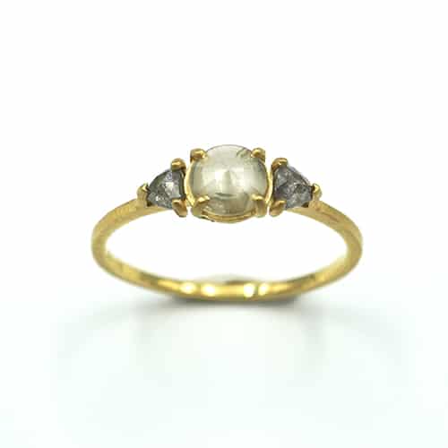 Smoke Signals Three Stone Diamond Ring