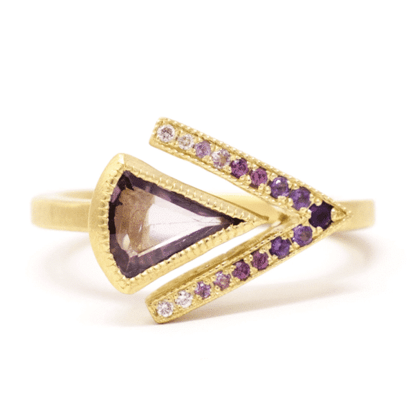 Blockette Chevron Spinel Ring