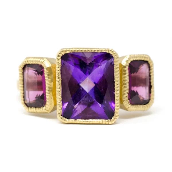 Great Amethyst Grape Garnet Ring