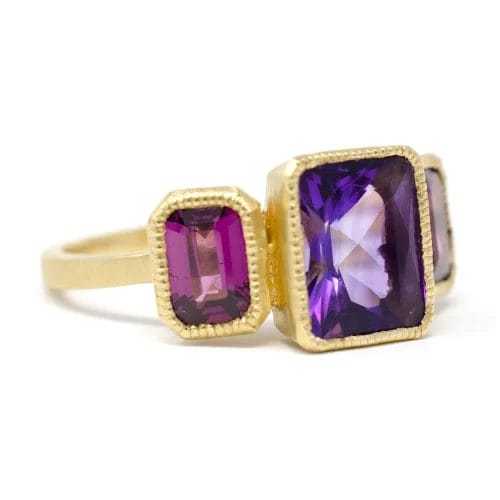 Great Amethyst Grape Garnet Ring