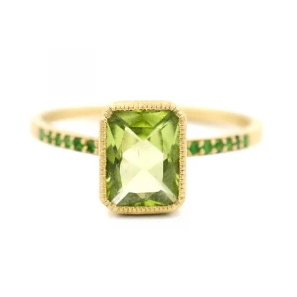 Peridot Pave Cocktail Ring