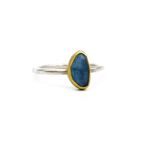 Aqua Organic Rose Cut Ring