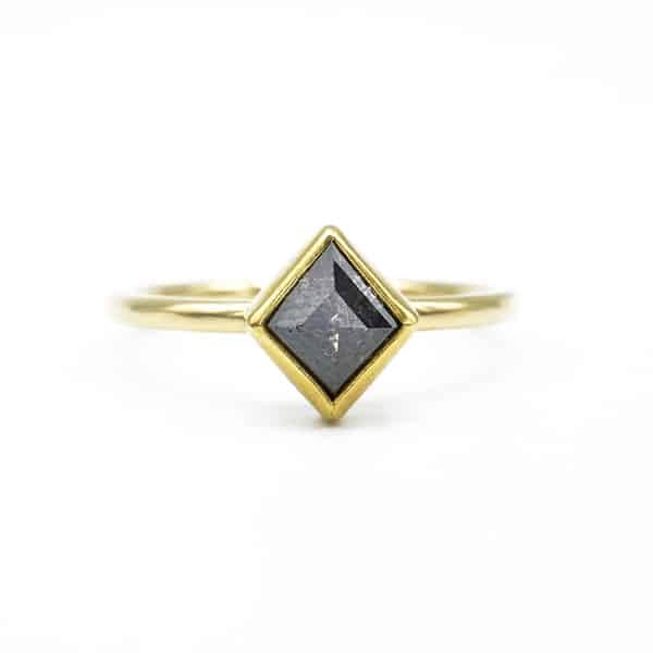 Gray Diamond Lozenge Ring