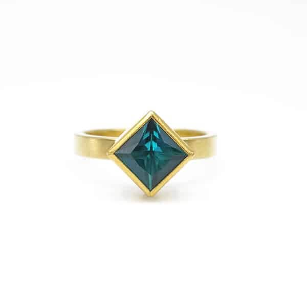 Tourmaline Square Ring