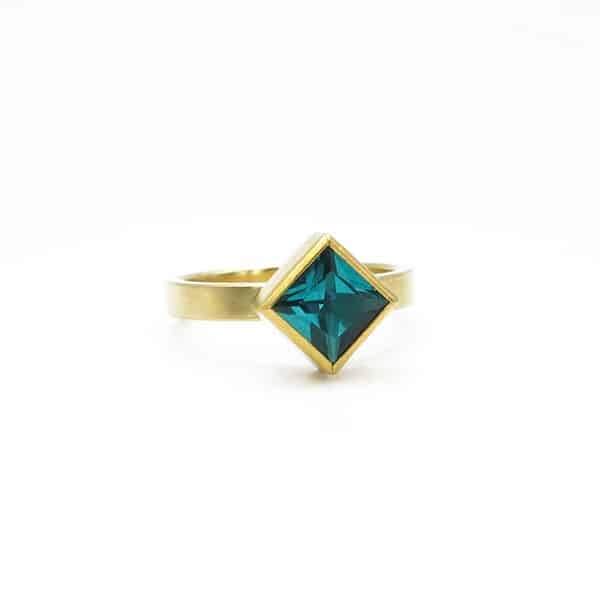 Tourmaline Square Ring