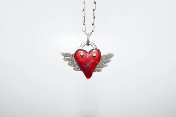 Limited Edition Mini Winged Heart Charm Necklace